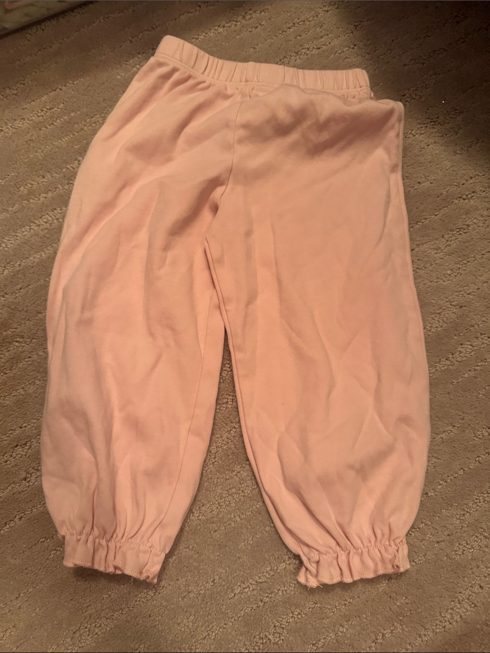 Kids Elastic Cuff Pink Pants